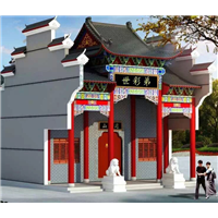 渭南农村现代祠堂施工效果图 