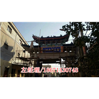 咸阳农村四柱三楼牌楼彩绘施工，图纸设计