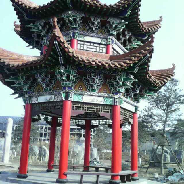 仿古双层亭子施工案例