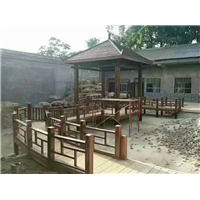 广安防腐木护栏