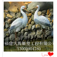 厦门标志性雕塑——玻璃钢白鹤 