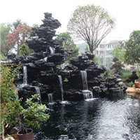 河池假山鱼池制作，河池塑石假山施工 