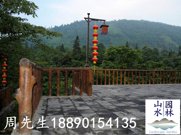 生态园仿木围栏