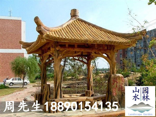 仿树四角亭子