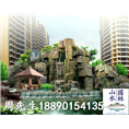 小区塑石假山效果图