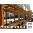 小区仿木廊架
