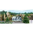 景区塑石假山瀑布效果图