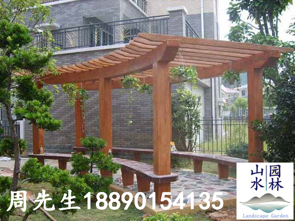 庭院休闲仿木葡萄架