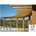 单柱休闲仿木花架