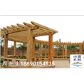 公园仿木廊架