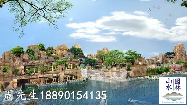 人造景区塑石假山效果图
