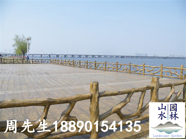 水泥仿木围栏