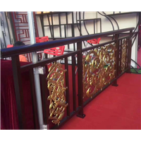 金色雕花款铝合金护栏 