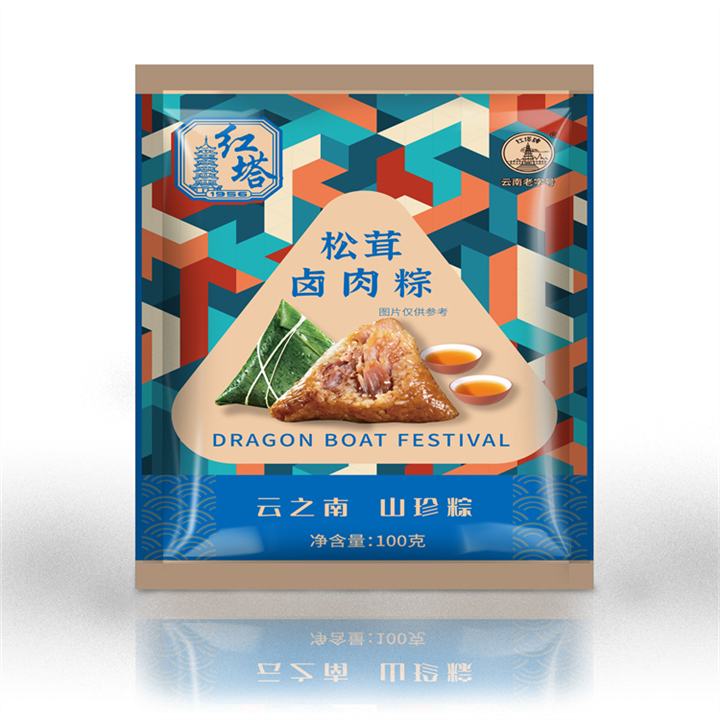 云南红塔粽子真空袋装100克松茸卤肉粽端午粽味组合批发