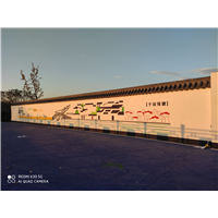 杭州寺庙古建筑墙绘 