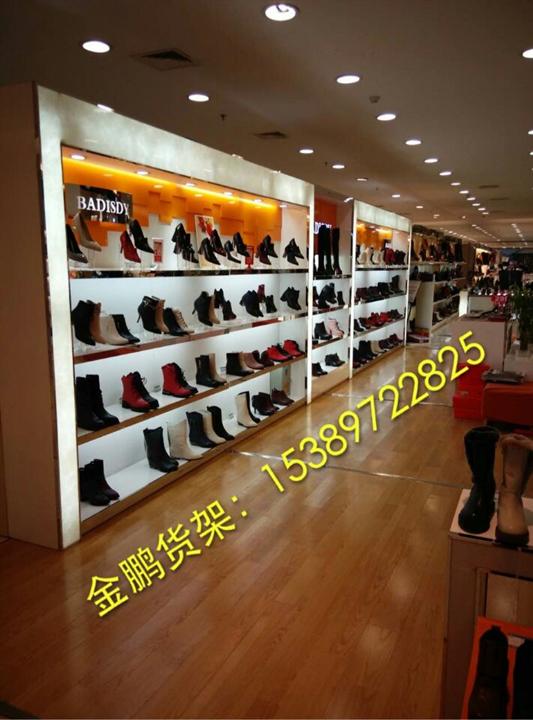 呼市鞋店货架展柜 