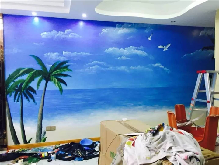 重庆餐厅墙绘#重庆企业墙绘 