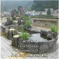 湖南仿真木桩|湖南仿真木栏杆|湘西水泥塑山 