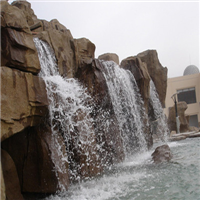 湘西假山瀑布，株洲喷泉水景，湘潭仿木施工 