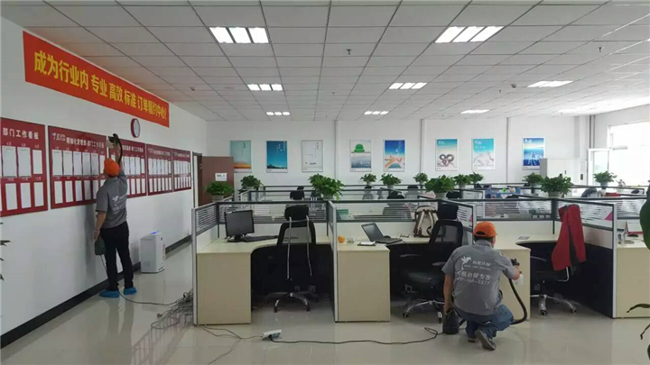 京东储备物流中心办公区荃芬除甲醛施工案例 