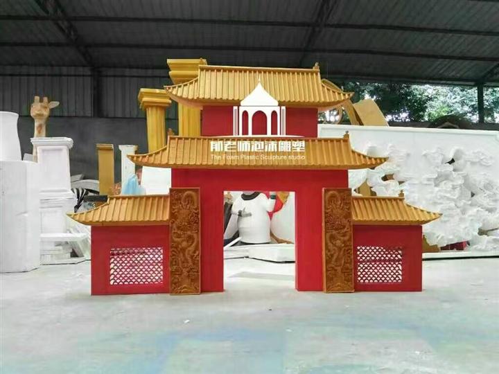 成都泡雕复古婚礼城堡泡雕商场美陈泡雕 