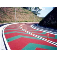 西安彩色陶瓷颗粒防滑路面#(彩色路面)