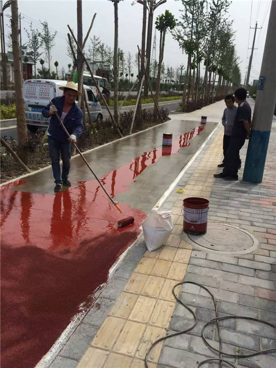 彩色路面渭南工地 