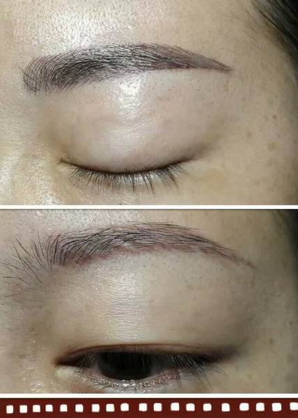 深圳学韩式半**纹眉 
