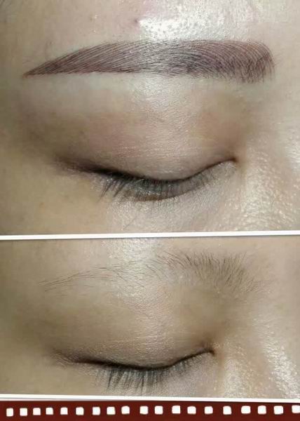 深圳学韩式半**纹眉 