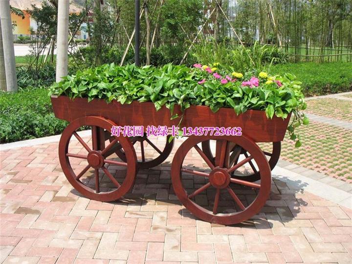 大亚湾防腐木花箱批发|防腐木花车厂家