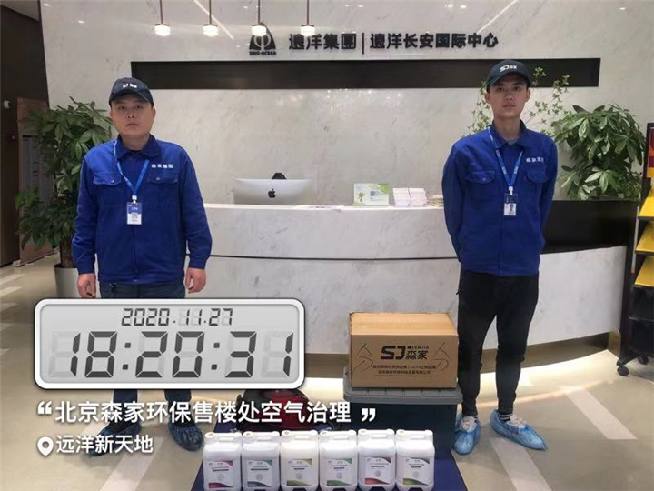 远洋新天地售楼处室内空气治理除甲醛