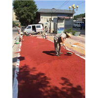 西安彩色路面咸阳彩色防滑路面公交车道人行道防滑路面一站式施工 