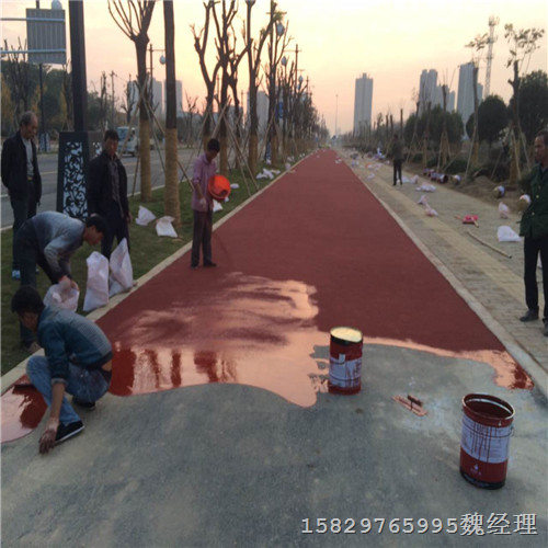 渭南彩色陶瓷颗粒防滑路面 
