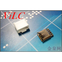 MICRO 5P卷边母座-单面焊线 不锈钢壳 带白色护套 