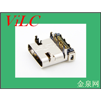 板上Type-C快充母座-前插后贴24P-大电流USB3.1母头 编带 