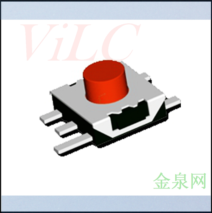 6.2X6.2X3.5 常闭轻触开关 5P贴片 红柄直按 
