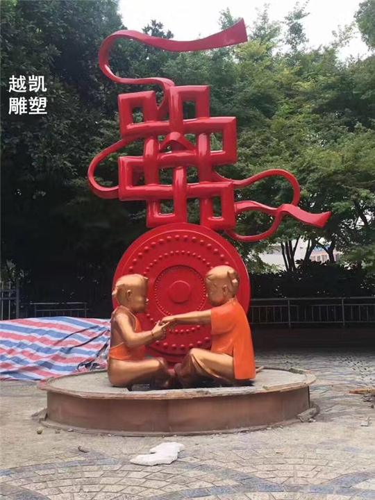 广场景观中国结雕塑**制造雕塑