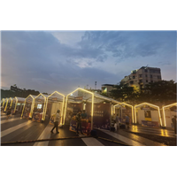 南宁蓬房租赁公司为首届广西文旅消费季现场蓬房搭建