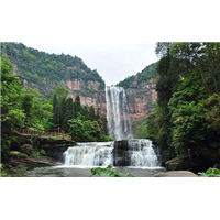 四面山风景区望乡台瀑布 