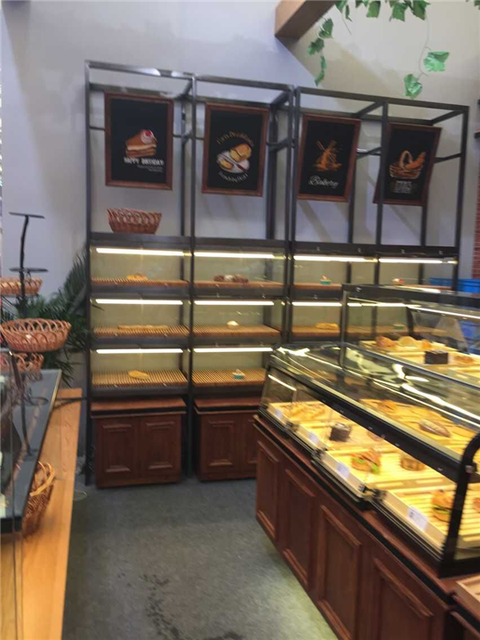 豪瑞德牌面包展示边柜 