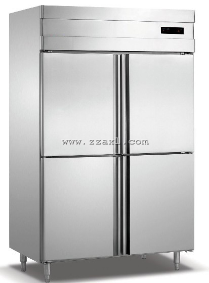 豪瑞德牌四门商用不锈钢风冷双温速冻柜 