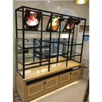 面包展示边柜 