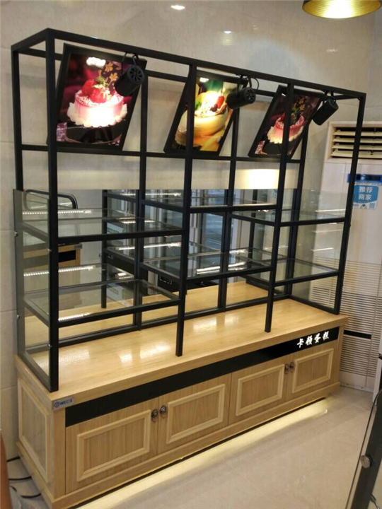 面包展示边柜 