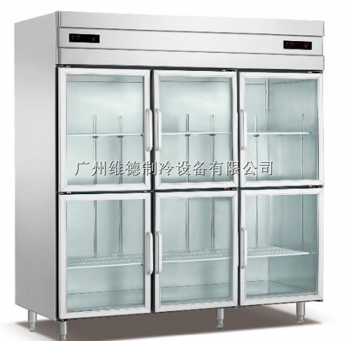 不锈钢风冷/直冷六门立式展示柜 