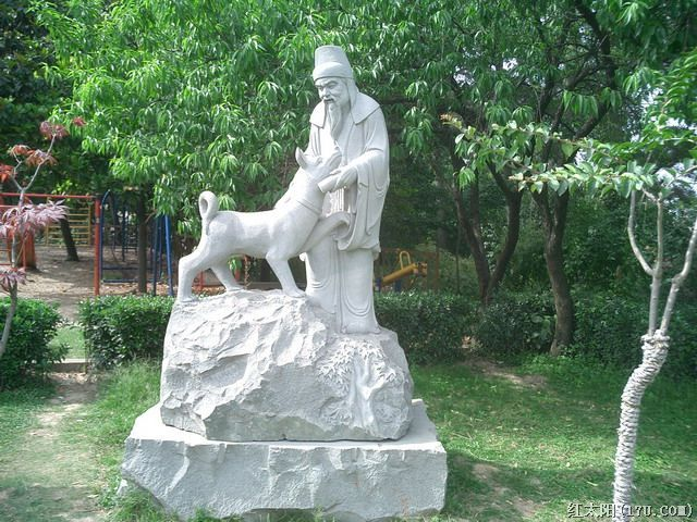 石雕十二生肖N11义犬救主 