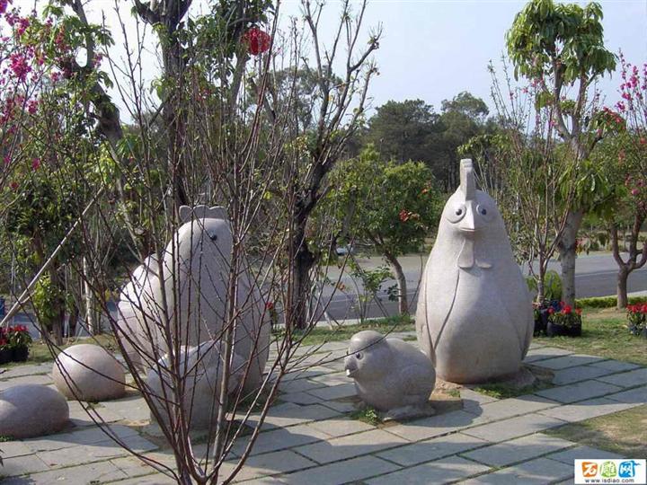 卡通石雕生肖I10  十二生肖石雕 景观雕塑 石雕鸡 