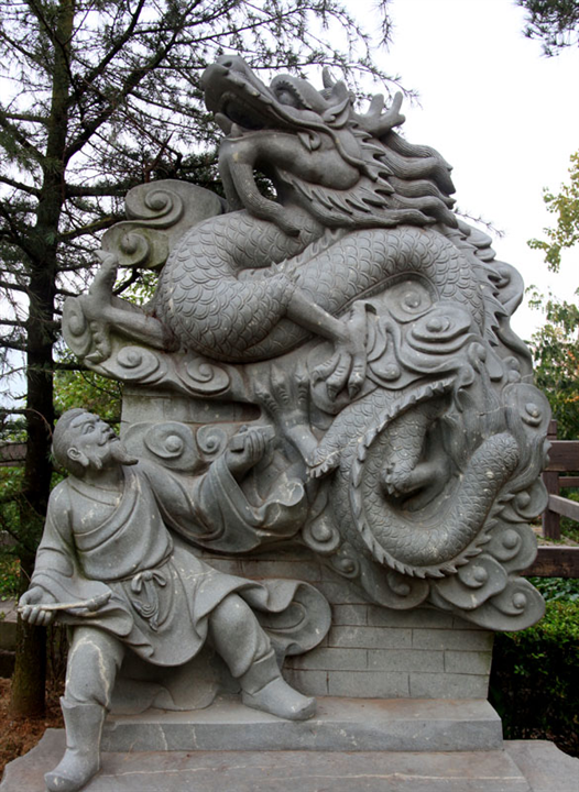 石雕十二生肖N5画龙点睛 石雕龙 石雕厂家 雕刻厂家 