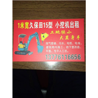 上海小挖机出租 