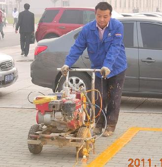 唐山 道路标线 道路划线 车位线 
