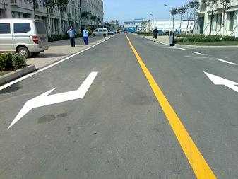唐山 道路划线 道路标线 车位线  马路画线 